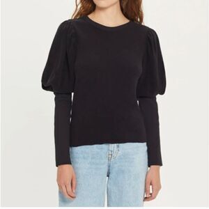 Goldie long puff-sleeve terry top XS